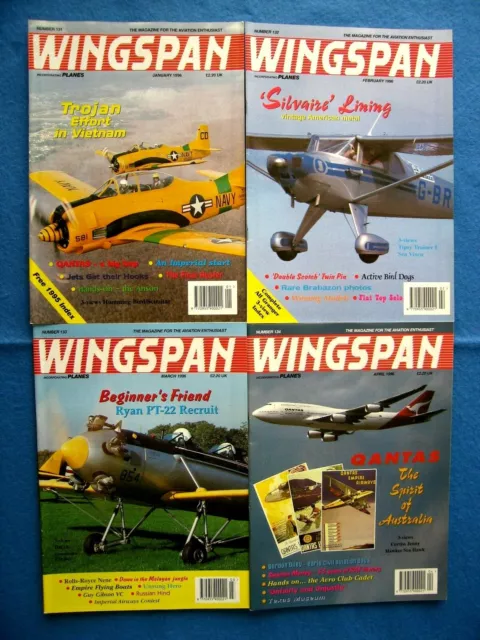 WINGSPAN : 4 x MAGAZINES - Jan - Feb - Mar - Apr - 1996