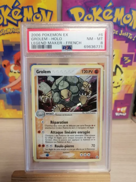 Pokemon Card GROLEM 6/92 Holo Block EX Legend Makers FR PSA 6