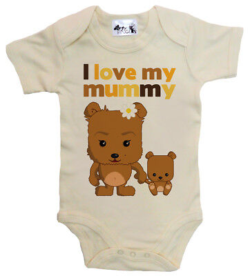 Baby Bodysuit "I Love My Mummy" Teddy Bears baby grow Vest Mum Mother's Day Gift