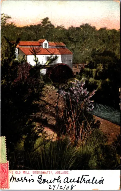 Australia The Old Mill Bridgewater Adelaide Vintage Postcard C028