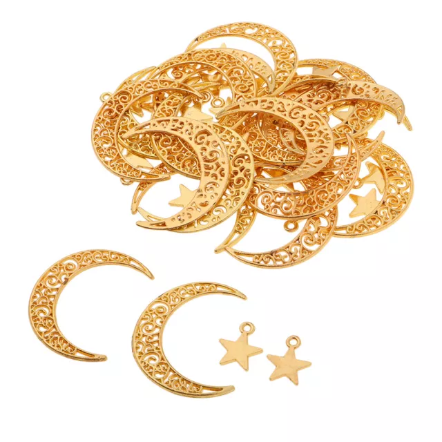 50 Stücke Assroted Mond Sterne Schmuck Anhänger DIY Charms Anhänger, Die