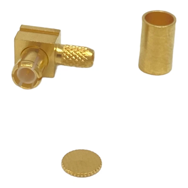 J01270A0221 Telegartner MCX (M) Right Angle Gold Plated Coaxial Connector For RG