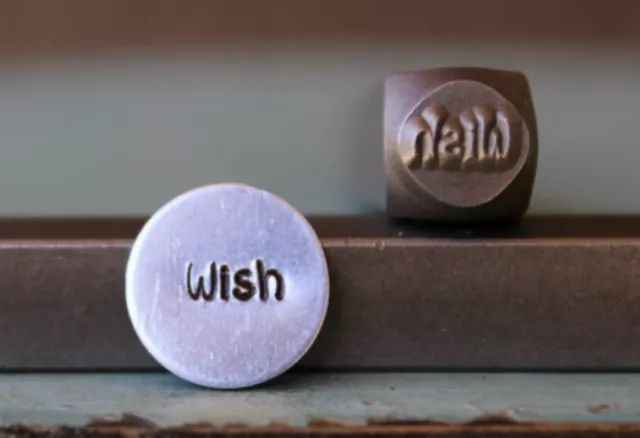 SUPPLY GUY 6mm "Wish" Word Metal Punch Design Stamp SGCH-95