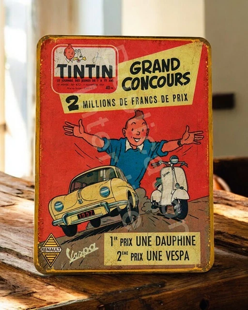 Plaque métal publicitaire 20x30cm bombée en relief : VESPA IMAGES