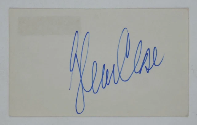 Glenn Close Hand Signed Autographed 3x5 Index Card Actress Fatal Attraction