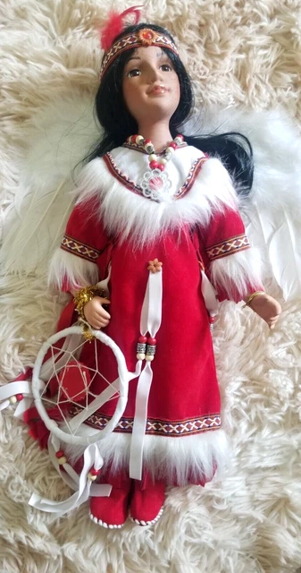 Heritage Signature Collection Porcelain Angel Native American Doll With Box