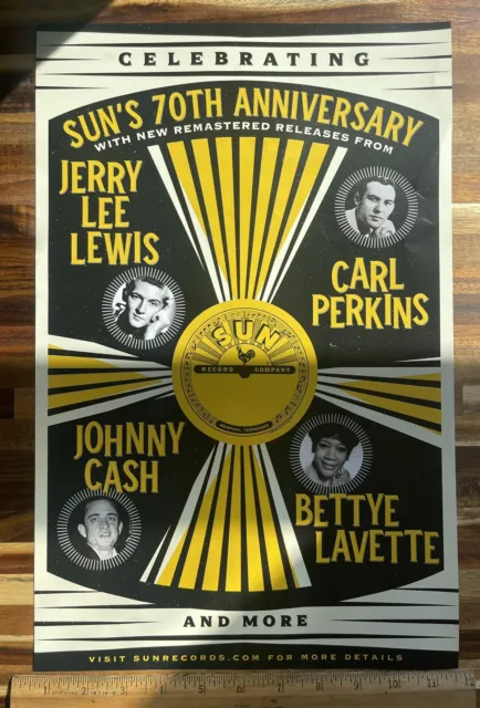 Sun Record promo Music POSTER Johnny Cash Carl Perkins Jerry Lee Lewis Bet Lavet