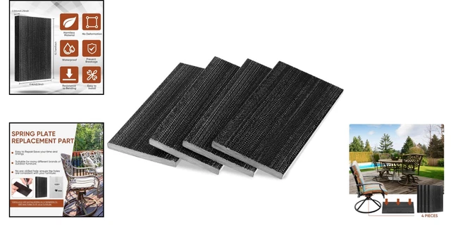 10 PCS PATIO Chair Spring Plates Black Swivel Rocker Fiberglass Spring ...