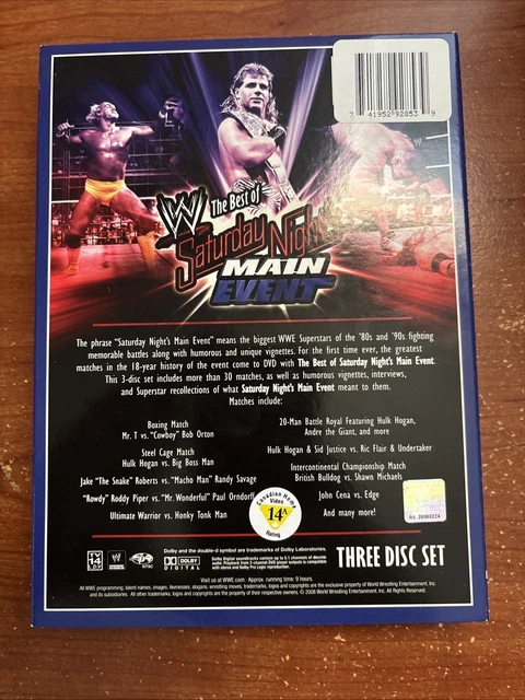WWE WRESTLING THE Best Of Saturday Night's Main Event (DVD, 2008, 3 ...