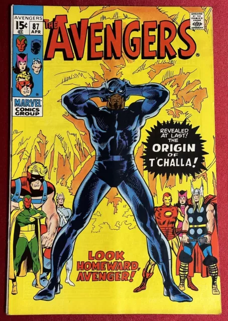 Avengers #87 High Grade 🤩 Origin of Black Panther 🐆 One Owner Collection •LIVE