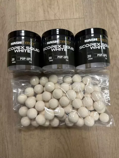 Nash scopex squid white 20mm pop ups x 3