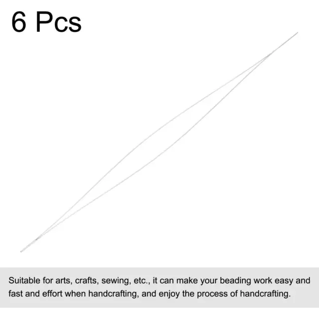 Auffädelnadeln große Augen Perlen Sticknadel 4,53 Zoll 6 Stck. 3