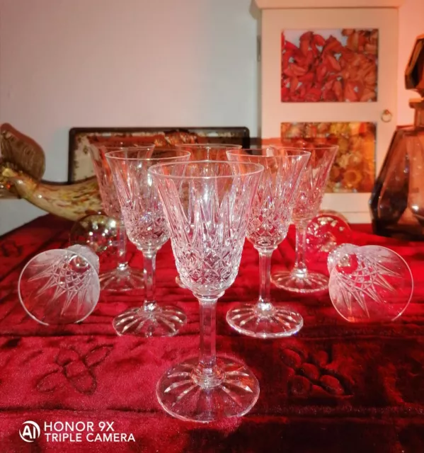 4 verres à vin en cristal de St Louis modèle Tarn de 1956 très rare 13.8 cm 