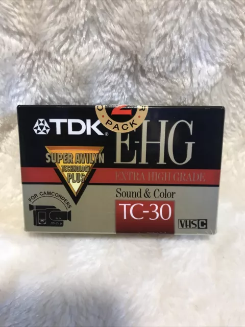 Casete de Video TDK TC-30 EHG VHS-C Hecho en Japón Extra Alto Grado Nuevo