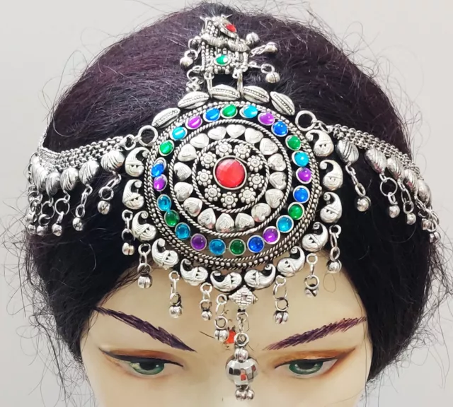 Artisan Afghan Kuchi Tribal HeadPiece Jewelry Belly Dance Damni Banjara NEW ATS