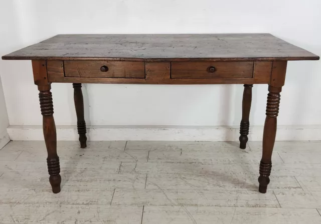 ANTICO TAVOLO RUSTICO legno ABETE PIOPPO epoca 1800 CUCINA scrivania SALA PRANZO 2