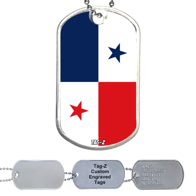 Panama Flag Military Dog Tag Necklace - Customized