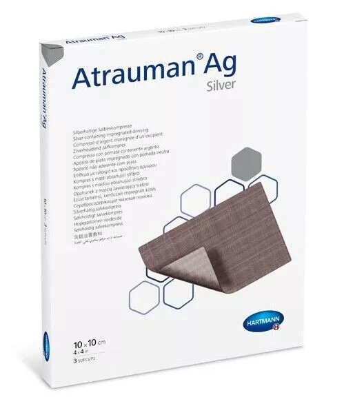 Atrauman AG 10x10cm 10Stk steril Silber SAL - Kompressen PZN 02813807 REF 499573