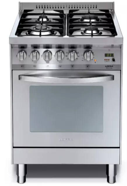 Lofra P66Mf/Ci Cucina 60X60 Cm Inox 4 Bruciatori Forno Multifunzione