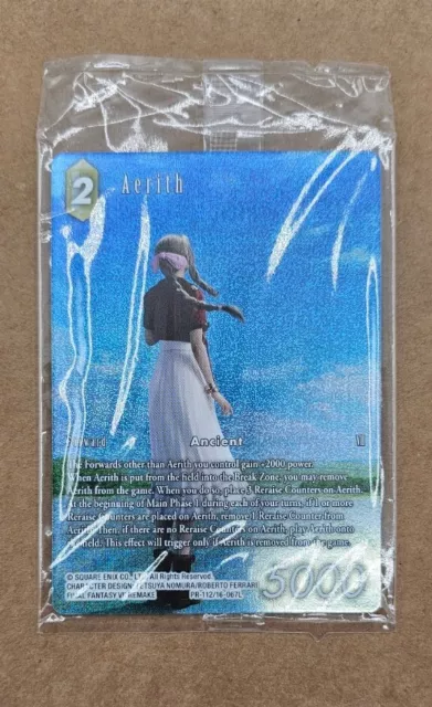 Aerith Foil Full Art Promo PR-112/16-067L Sealed Final Fantasy TCG
