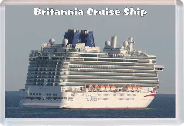 P&O Britannia Cruise Ship - Jumbo Fridge Magnet/Magnets Gift Souvenir Present