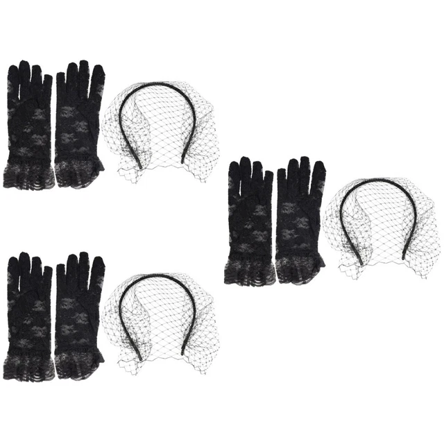 3 set velo capelli cerchio sposa velo matrimonio affascinante rete fasce in pizzo