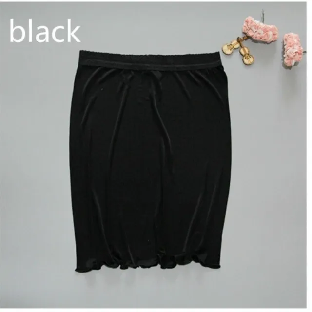 Ladies 100% Pure Silk Half Slip Underskirt Sexy Thin Skirt Petticoat Safety Soft