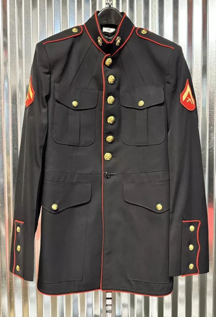 Usmc Usmarine Corps Chaqueta De Vestido Blues 42 L Lanza Corporal