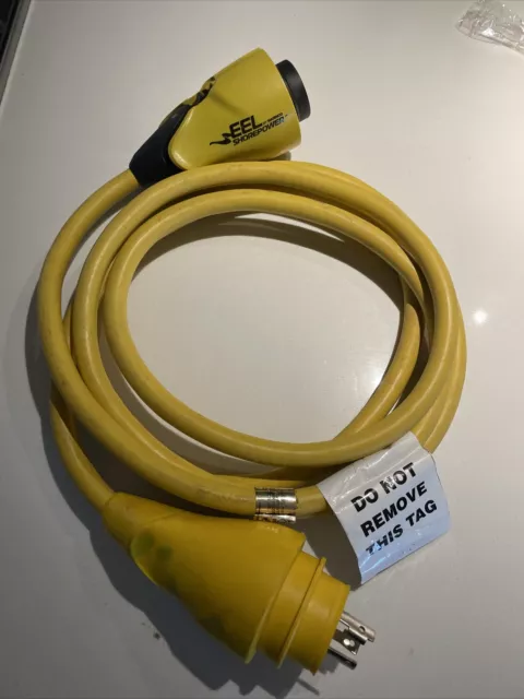 Afi Marinco EEL Shore Power Cord Set 30 Amp 125 Volt 12 Feet Yellow CS30-12