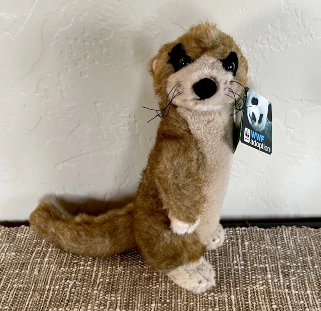 WWF ADOPTION WILD Republic Stuffed Animal Standing Meercat Rare Plush