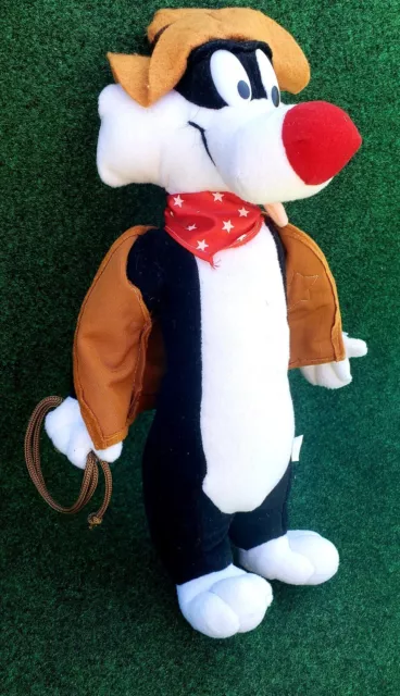 Nanco Sylvester the Cat Plush 14" Cowboy Hat Lasso Looney Toons Stuffed 2003 3