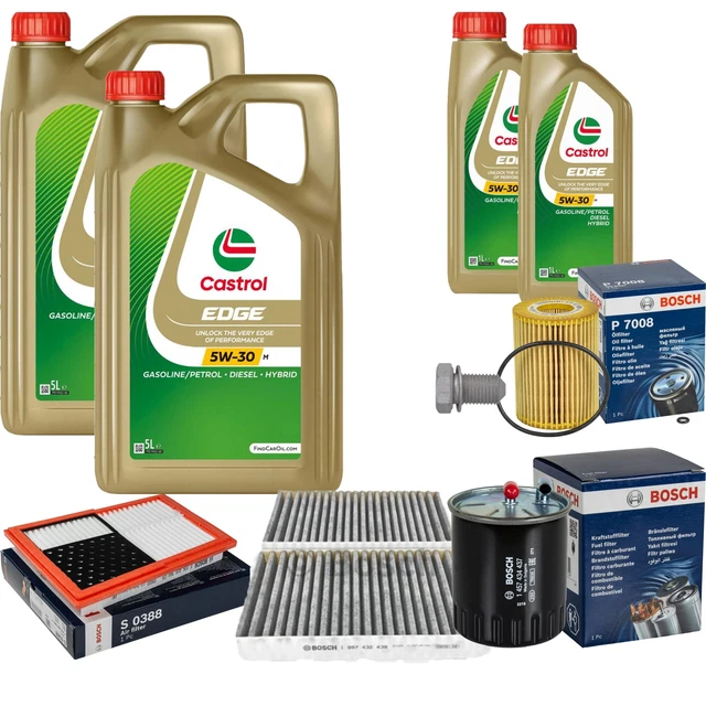 BOSCH INSPECTION SET 12 L Castrol 5W-30 M pour Mercedes-Benz EUR 294,97 ...