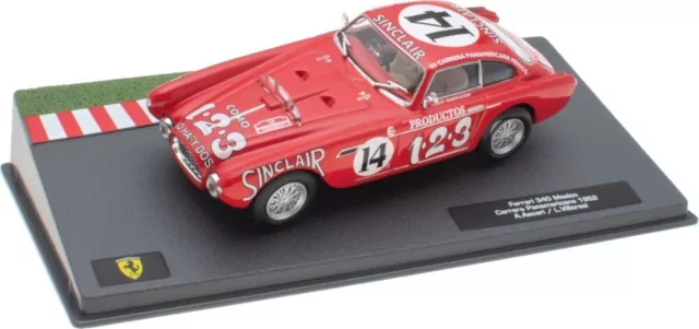 Ferrari 340 Car - Mexico Carrera Panamericana 1952 - Ascari & Villoresi -  1:43