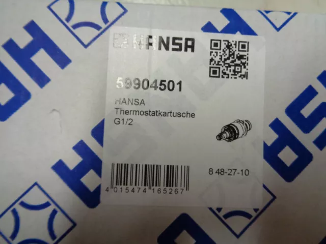 Hansa Regelteil 59904501 mit integrierter Absperrung, Thermostatkartusche G 1/2
