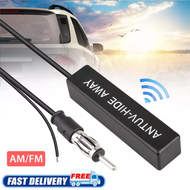 Universal Car Hidden Amplified Antenna Kit 12v Electronic Stereo FM/AM Radio New