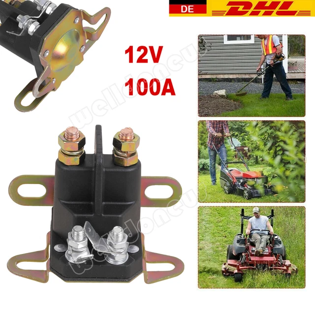 Universal Magnetschalter 3-polig 12V Für Rasentraktoren & Aufsitzmäher | Kompatibel Mit MTD, Stiga, AL-KO, Toro Uvm.