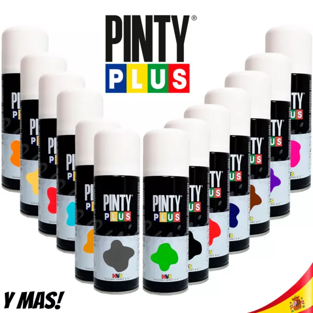 Pintura Spray PINTYPLUS 200ml Aerosol Coches Pared Metal Madera Plastico Piedra