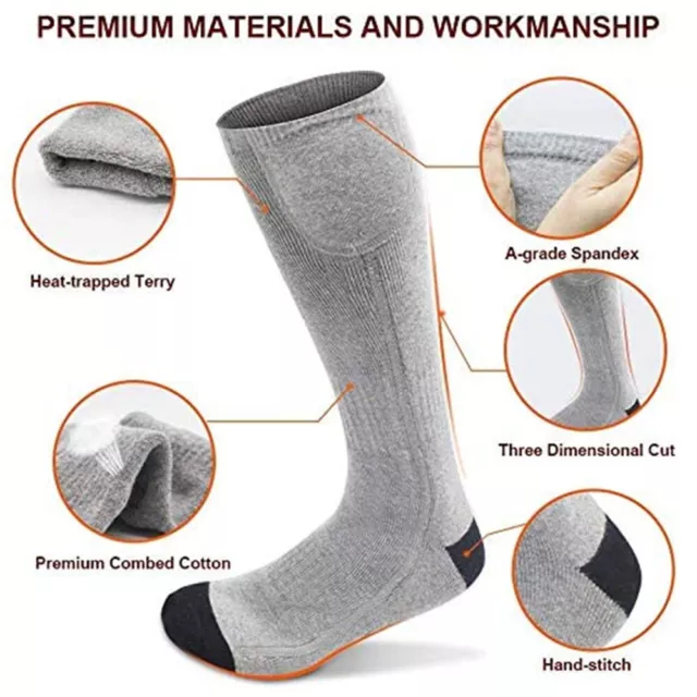ELECTRIC HEATED SOCKS Powered Cold Weather Heat Socks for Men and W1J0 ...