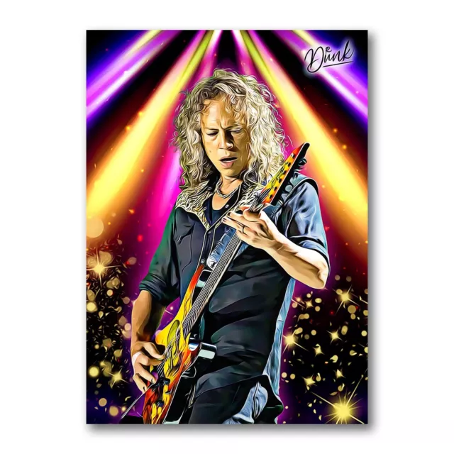 Kirk Hammett Metallica Headliner Sketch Card Limited 01/30 Dr. Dunk Signed