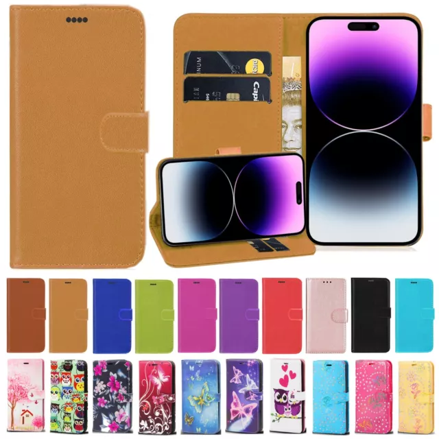 Case For iPhone 14 13 12 11 PRO XS MAX XR X 8 7 6 PU Leather Flip Wallet Cover