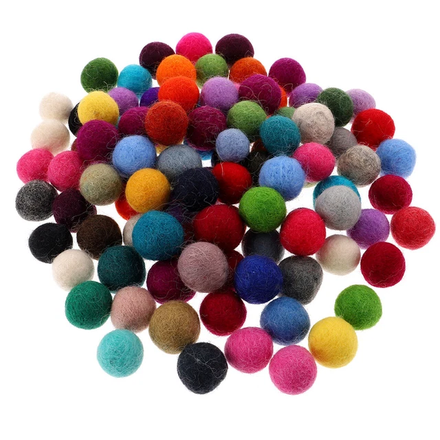 100 piezas hágalo usted mismo fieltro decoración de bolas hágalo usted mismo adorno accesorios horquilla hacer material