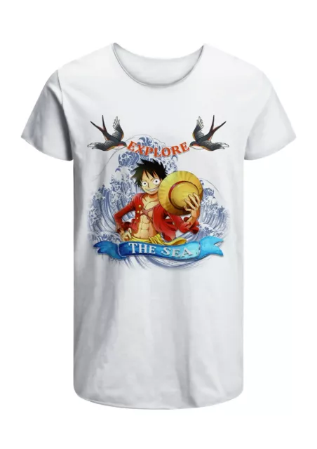 T-Shirt One Piece Uomo Abbigliamento 100% Cotone Taglia dalla S a XXL