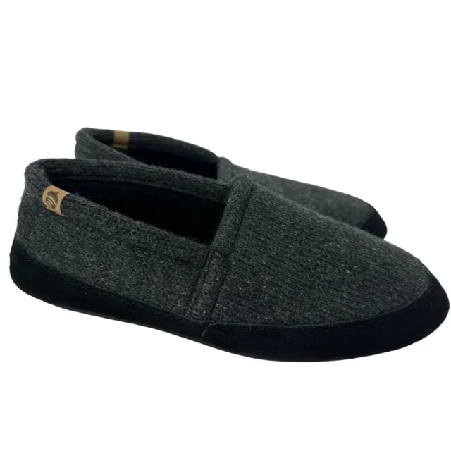 Acorn Slippers Original Moc Moccasin Dark Charcoal Mens Size 9-10 House Shoes