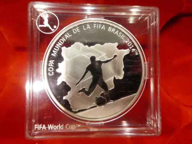 Andorra, 5 Diners, 2012,  "FIFA Fussball WM Brasilien  2014, Silber, PP .