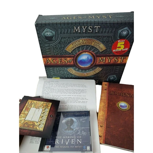 AGES OF MYST RIVEN 5th Anniv PC Game Commemorative Edition Big Box $41. ...
