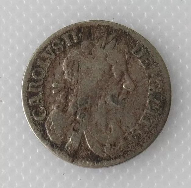 Collectable King Charles II Silver Fourpence Coin - 1672