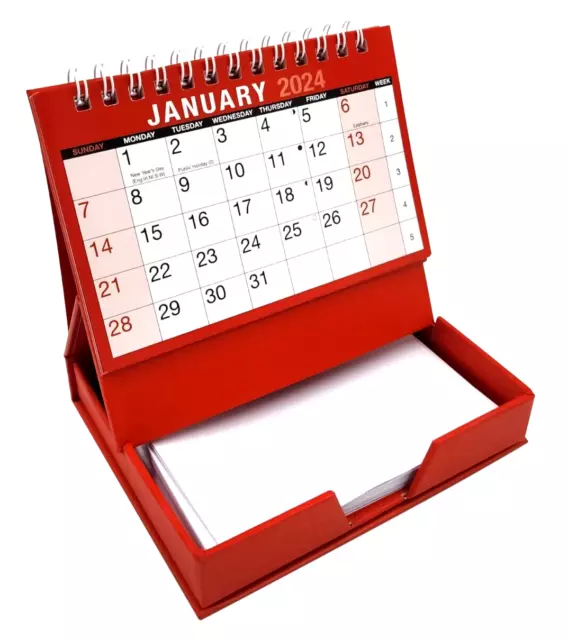 2024 MONTH TO View Stand Up Desk Top Free Standing Calendar Planner