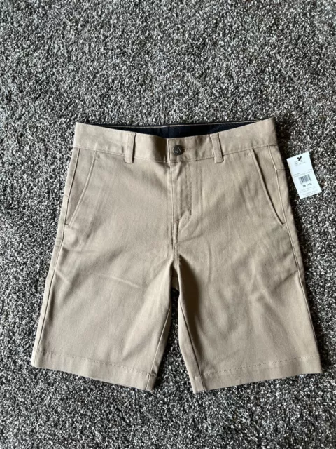 Volcom Boys Vmonty Stretch Short 26 (12) khaki NWT