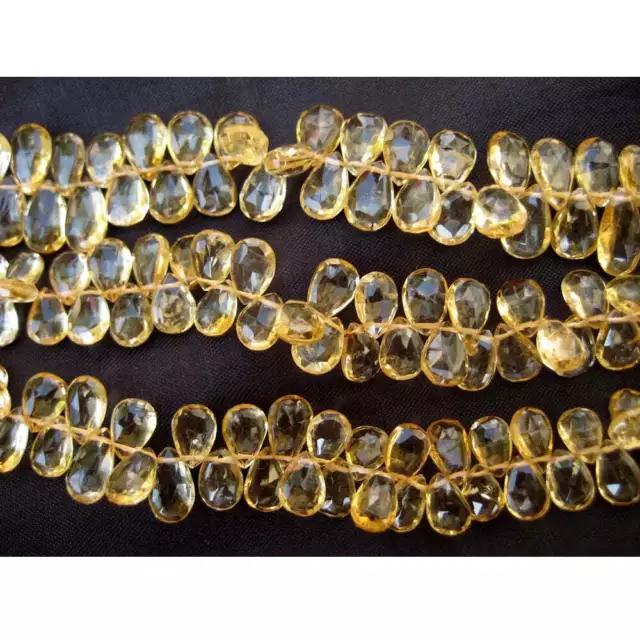 5x8 mm To 4x6 mm Citrine Faceted Pear Beads, citrine faceted pear Briolettes