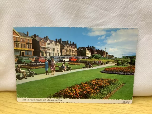 South Promenade, St. Annes on Sea, Posted 1970, V by Valentines Printer Postcard
